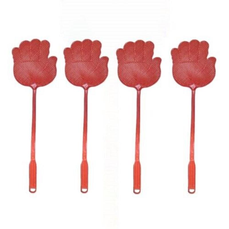 Fly Swatter 4pk 12cm x 44.5cm Red